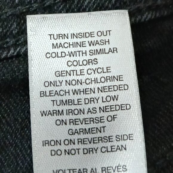 Chico's Jeans Size 3 US 16 Sparkle Cuffed Ankle Black Denim Stretch - Picture 10 of 10